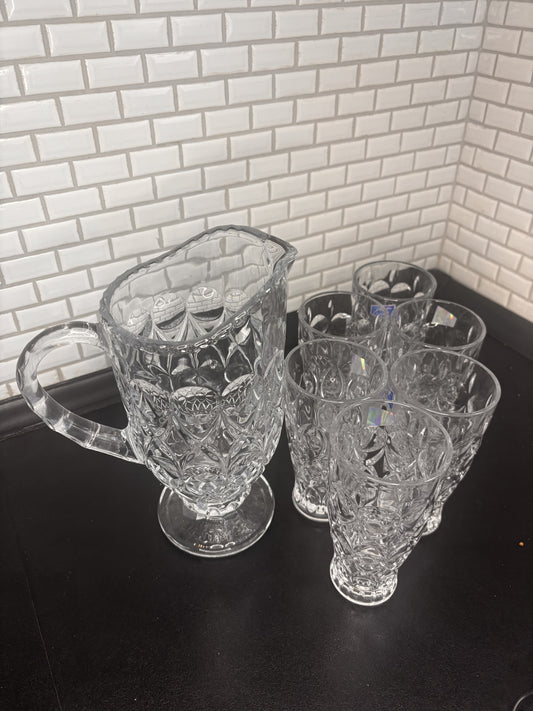 Edles Glas-Set im Kristall-Design – 7-teilig