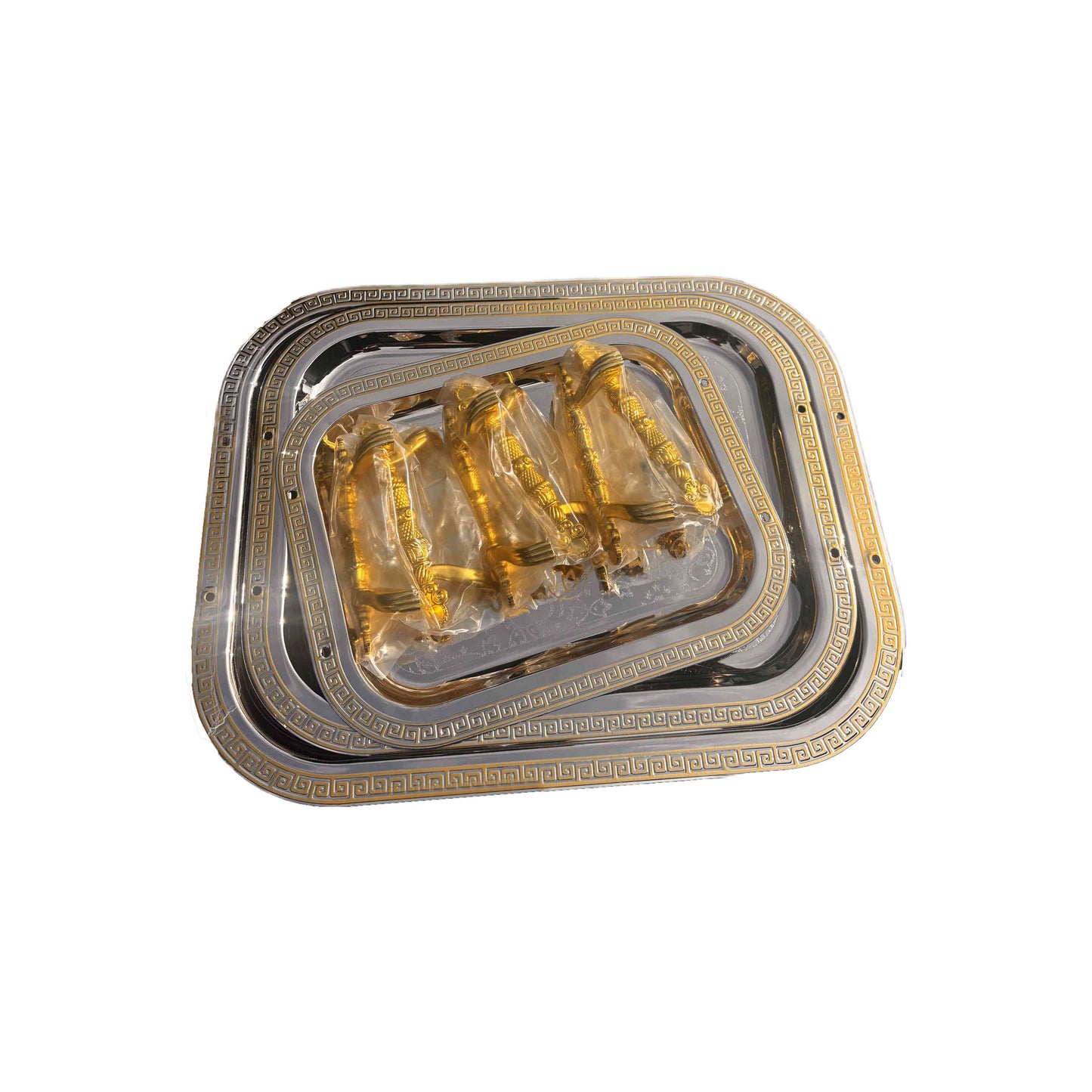 Elegantes Serviertablett-Set mit orientalischem Design